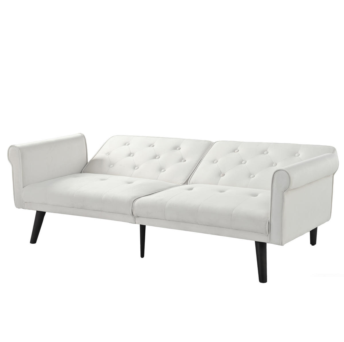 SCHLAFSOFA 2-Sitzer verstellbar 2-in-1 Beige - Beige, Holzwerkstoff (172/70/89cm) - Meubliv