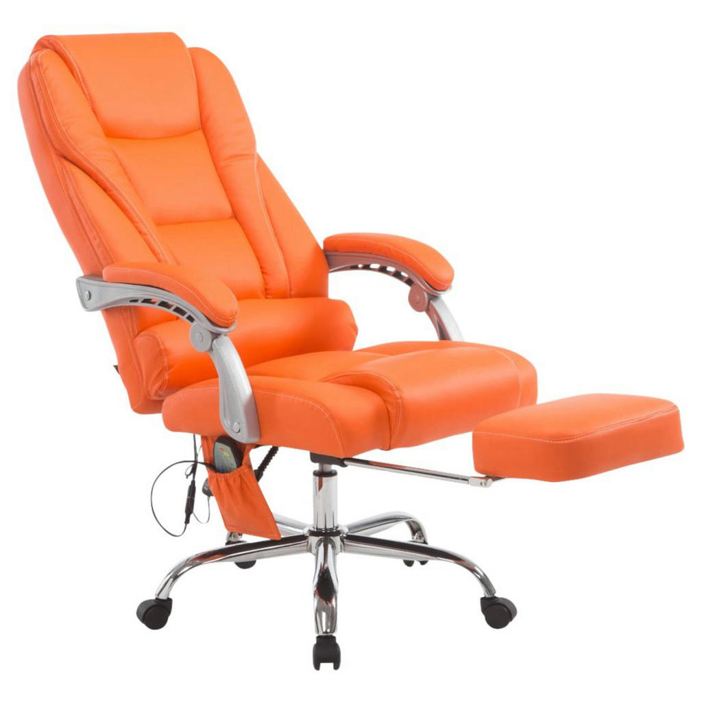 Thumbnail - TPFLiving Bürostuhl, Orange, Textil, 68x127x64 cm, Arbeitszimmer, Bürostühle, Drehstühle