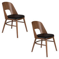 ESSZIMMERSTUHL Talika Braun - 2 er Set - Schwarz/Braun, Holz (45/81.5/59cm) - Dutchbone