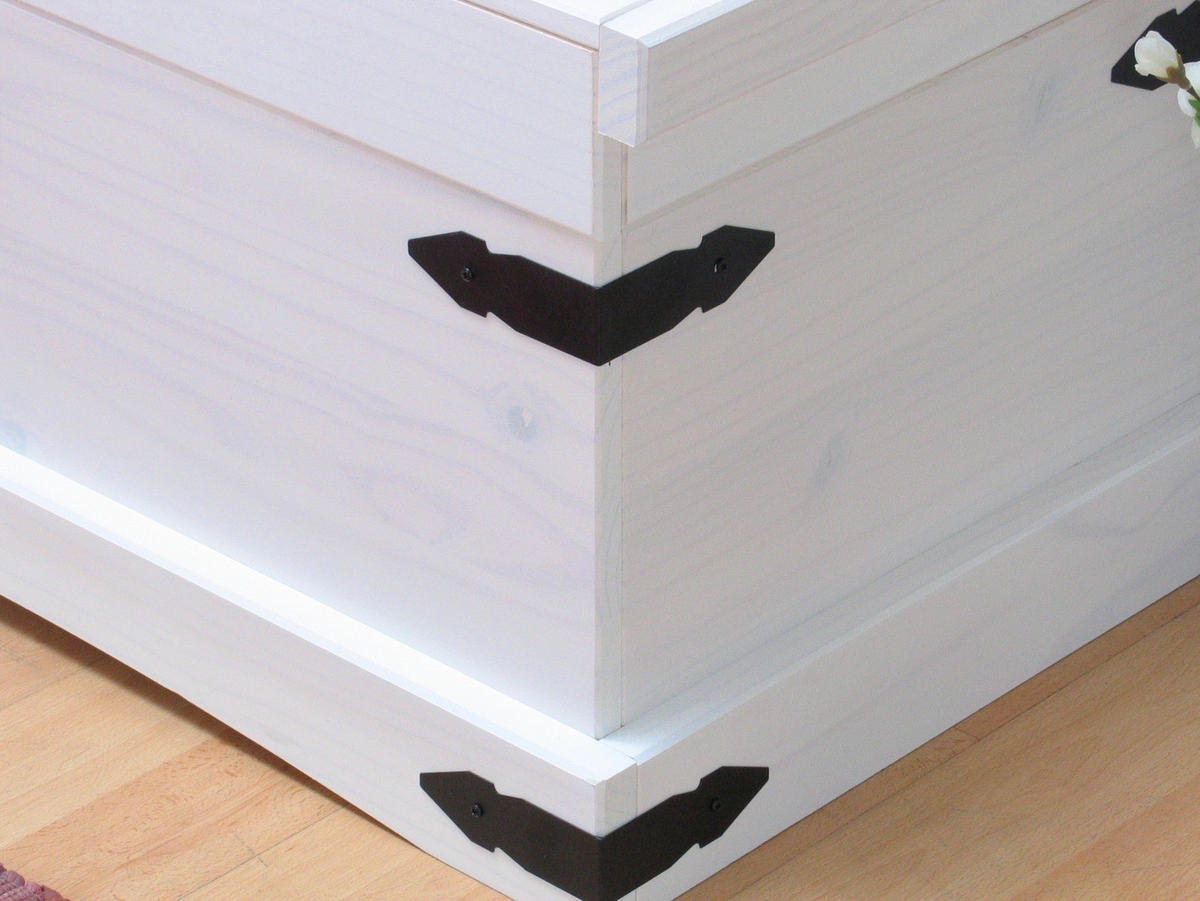 TRUHE weiß - Weiß, Holz (92/46/52cm) - ebuy24