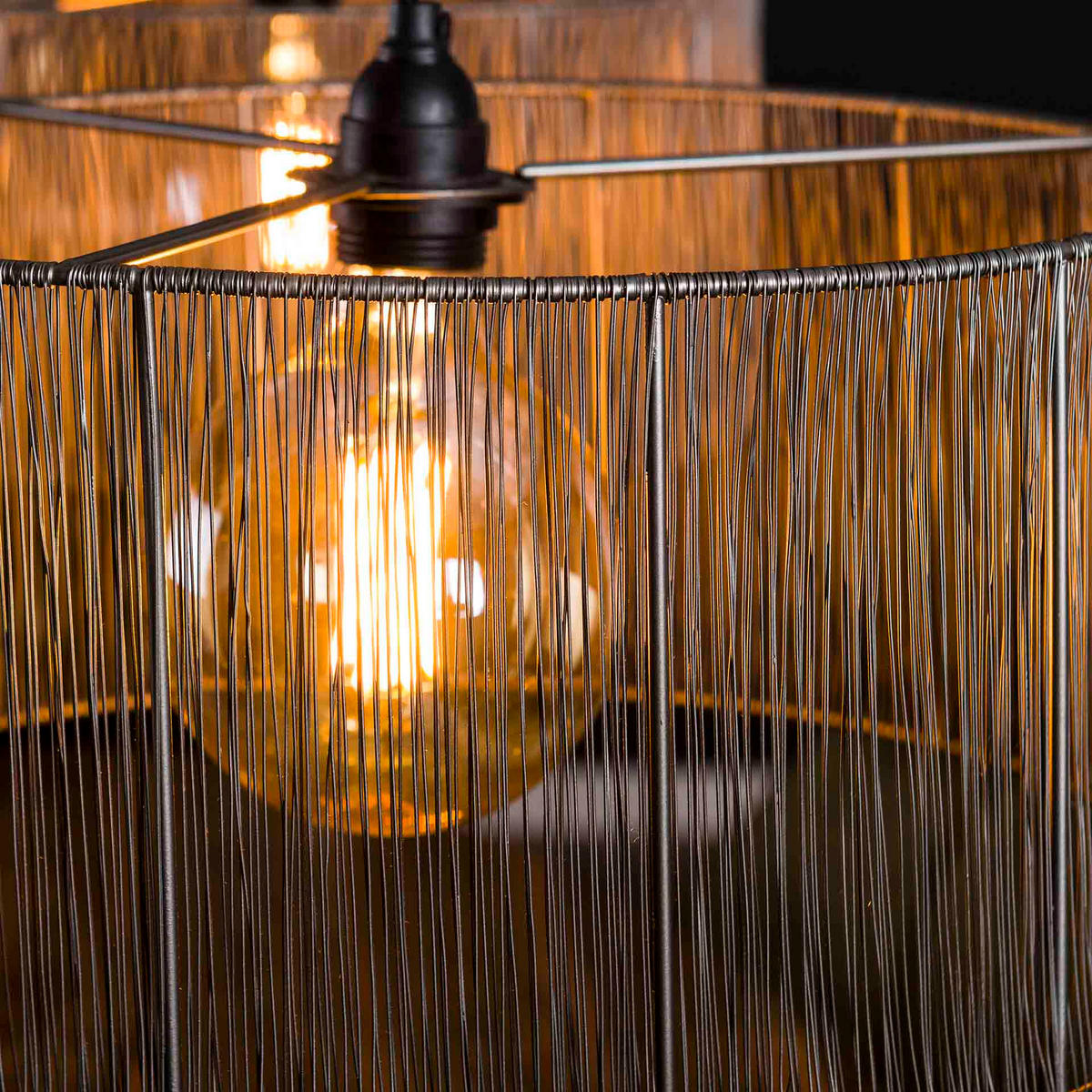 HÄNGELEUCHTE String Grau 120/45/ 150 cm - Grau, Metall (120/45/150cm) - Hoyz Collection