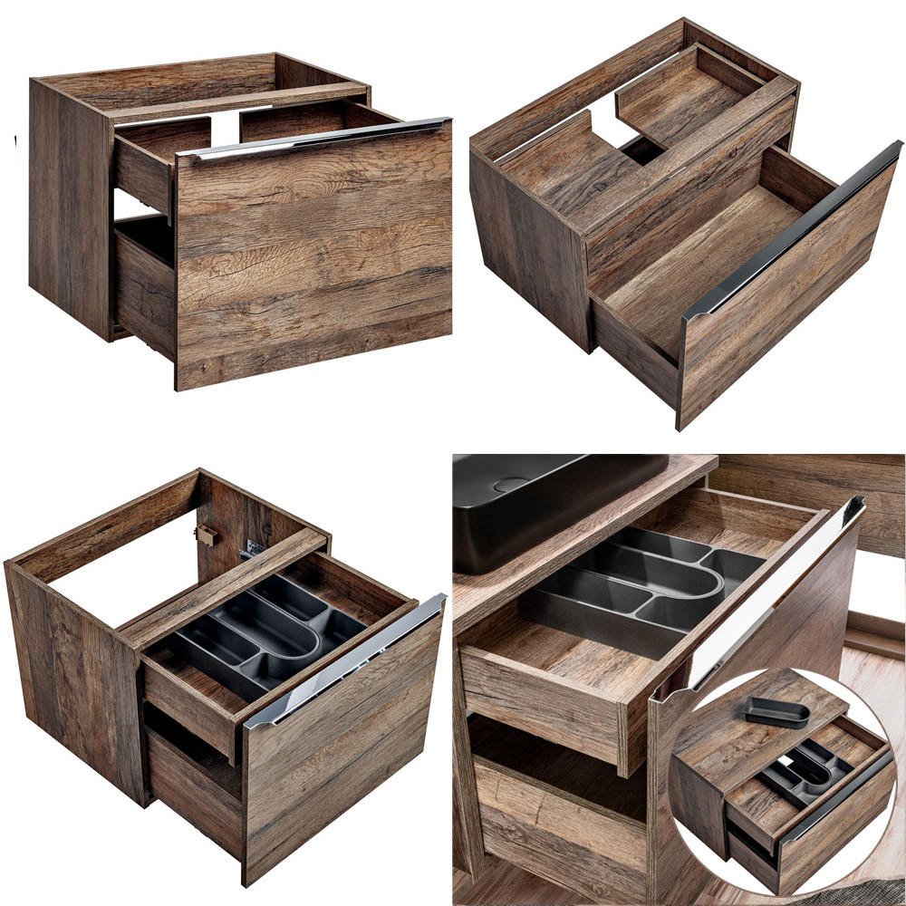 Lomado BADMÖBEL-SET Braun 190cm × 46cm × 200cm