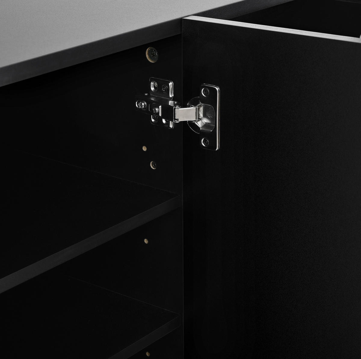 SCHUHSCHRANK aus Spanplatte 105x39,5x100,5cm in Schwarz mit LED-Beleuchtung - Schwarz, Holzwerkstoff (105/100.5/39.5cm) - Modfu