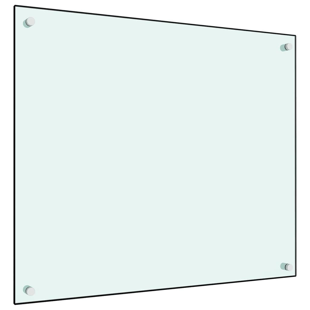KÜCHENRÜCKWAND Glas 70x60 cm Weiß Wand-Spritzschutz - Weiß, Glas (70/60/0.6cm) - DELUKE