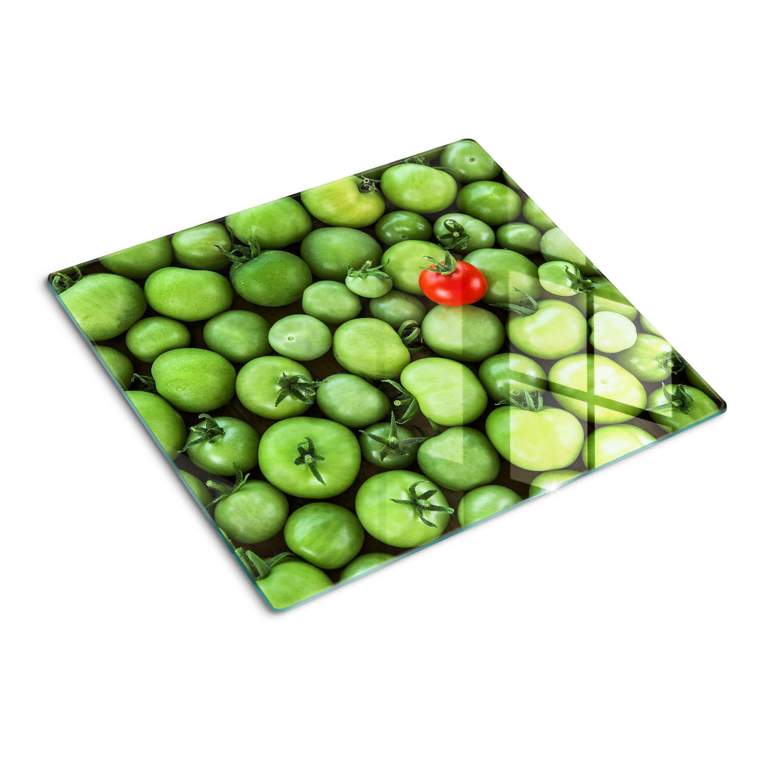 GLASPLATTE 60x52 cm Reife Tomate - Rot, Glas (60/0.4/52cm) - TULUP