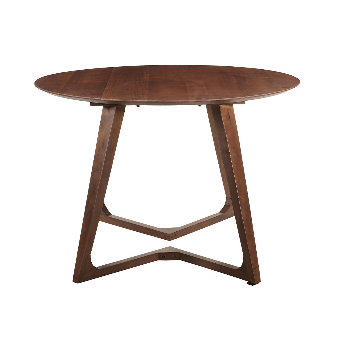 TISCH Massivholz rund L115 cm BANDOL - Naturfarben, Holz (115/115/76cm) - Miliboo