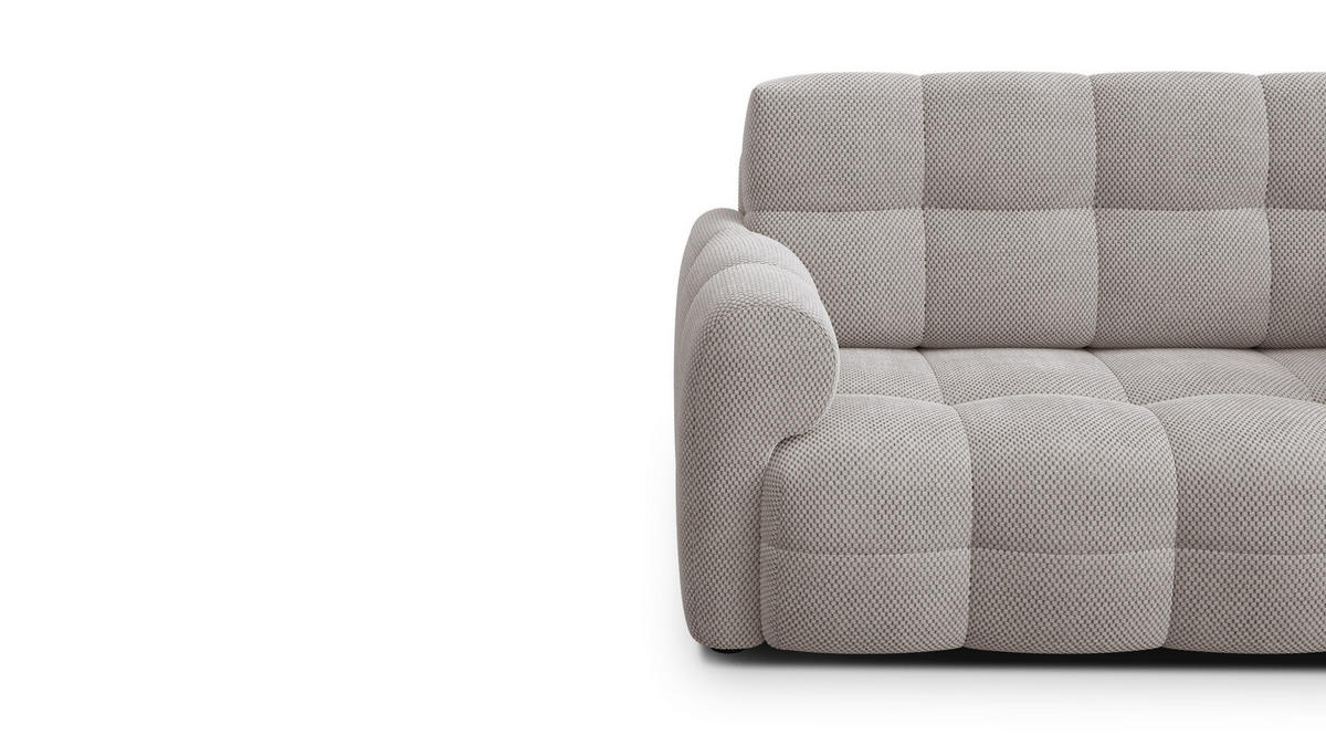 SOFA MELLOW 2-Sitzer, beige - Beige/Schwarz, Holz/Textil (153/87/98cm) - Courtois Laville