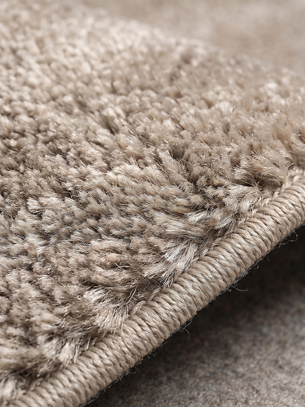 TEPPICH Hochflor ZINAL Uni Polyester Beige 80 x 150 cm - Beige, Textil (80/150cm) - KADIMA DESIGN