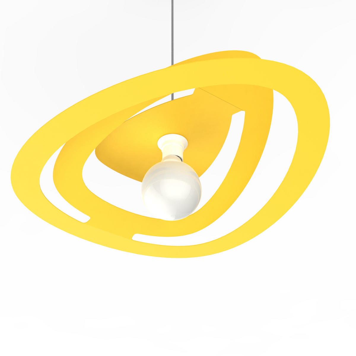 HÄNGELEUCHTE - Gelb, Metall (51/60/11cm) - Lumicom