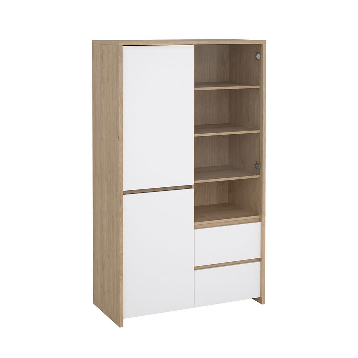 VITRINENSCHRANK, Next, Eiche, Holzwerkstoff, 100 x 49 x 171 cm - Eichefarben, Holzwerkstoff (100/171/49cm) - ebuy24