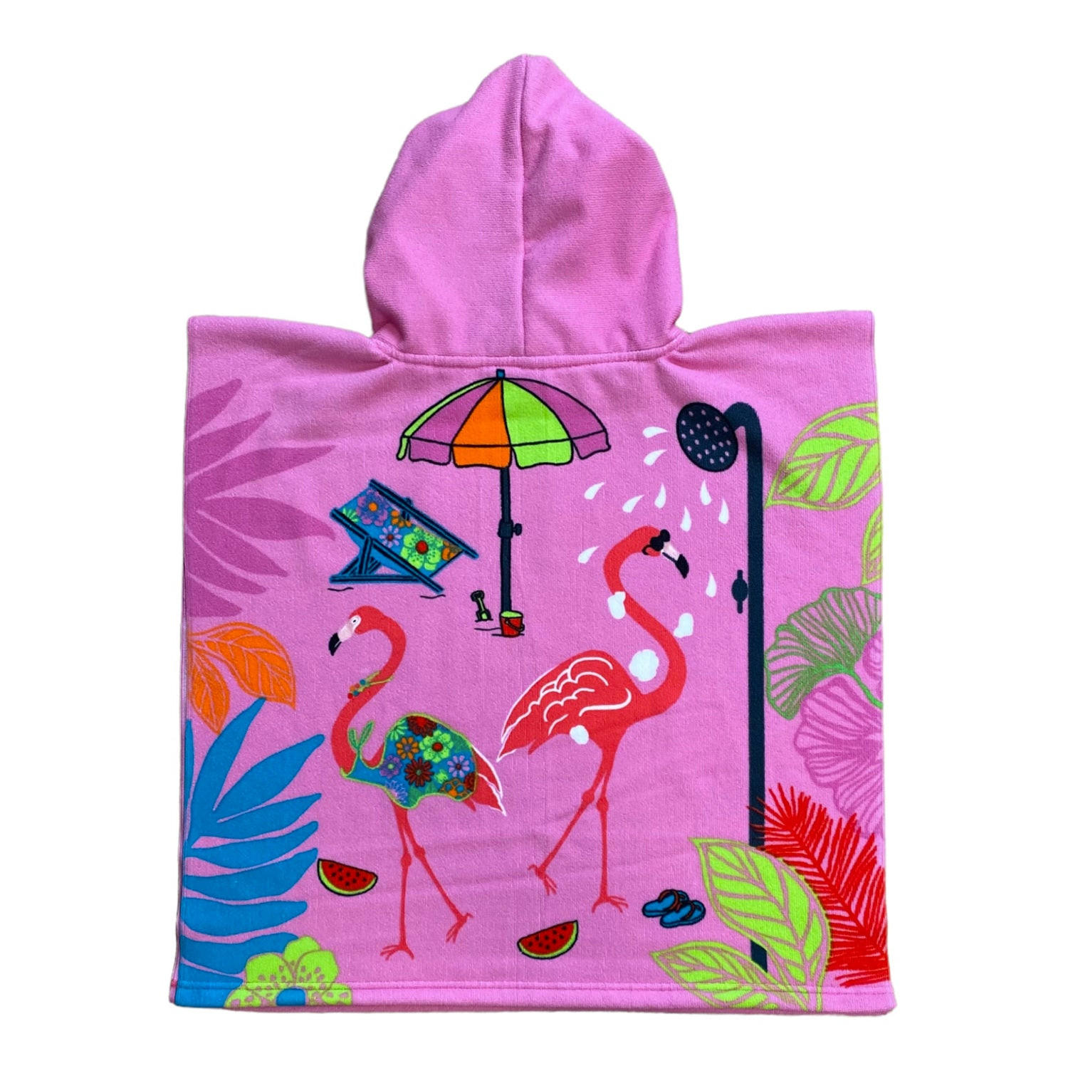 MIKROFASER-PONCHO Kind Girly - Pink, Textil (Einheitsgrößenull) - LE COMPTOIR DE LA PLAGE