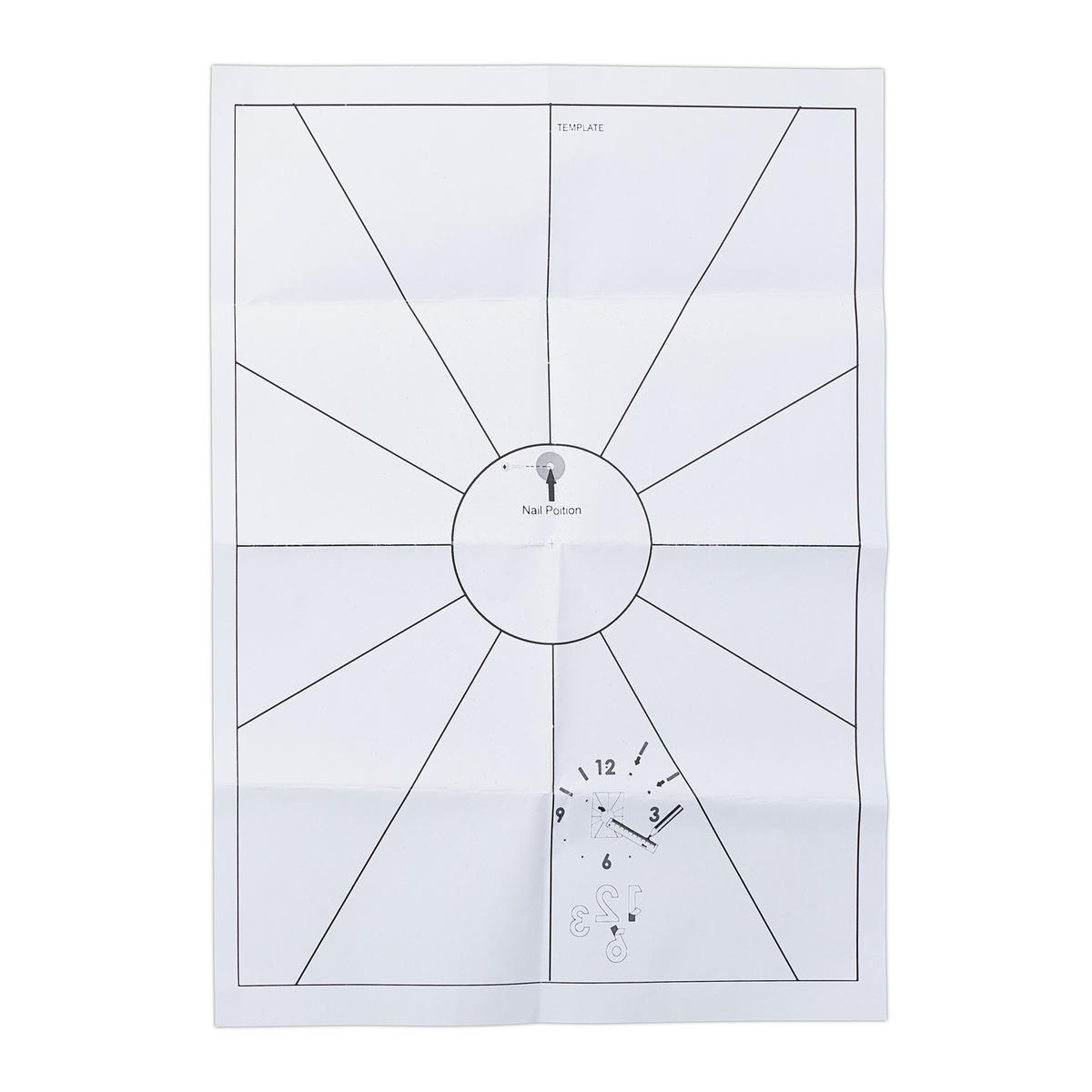 DIY-WANDUHR - Schwarz, Kunststoff/Metall (100/100/3.5cm) - Relaxdays