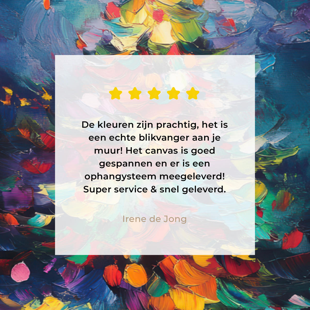 LEINWANDBILD Weihnachtsbaum - Weihnachten - Abstrakt - Farbenfroh Wandbild 40x30 cm - Multicolor, Textil (40/30cm) - MuchoWow