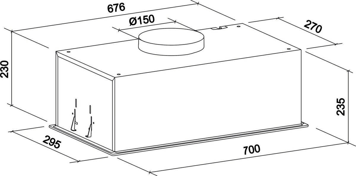 DUNSTABZUGSHAUBE GCH E 217 BL 7 Prime N 70 cm Schwarz - Schwarz, Metall (70/24.5/29.5cm) - Gurari