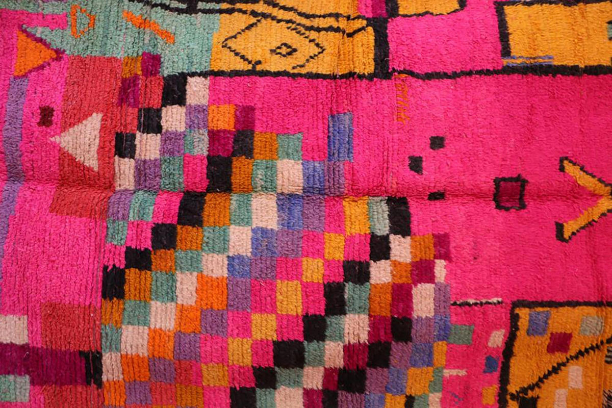 BERBERTEPPICH aus reiner Wolle 174x 275 cm - Pink, Naturmaterialien (174/275cm) - AFK Living