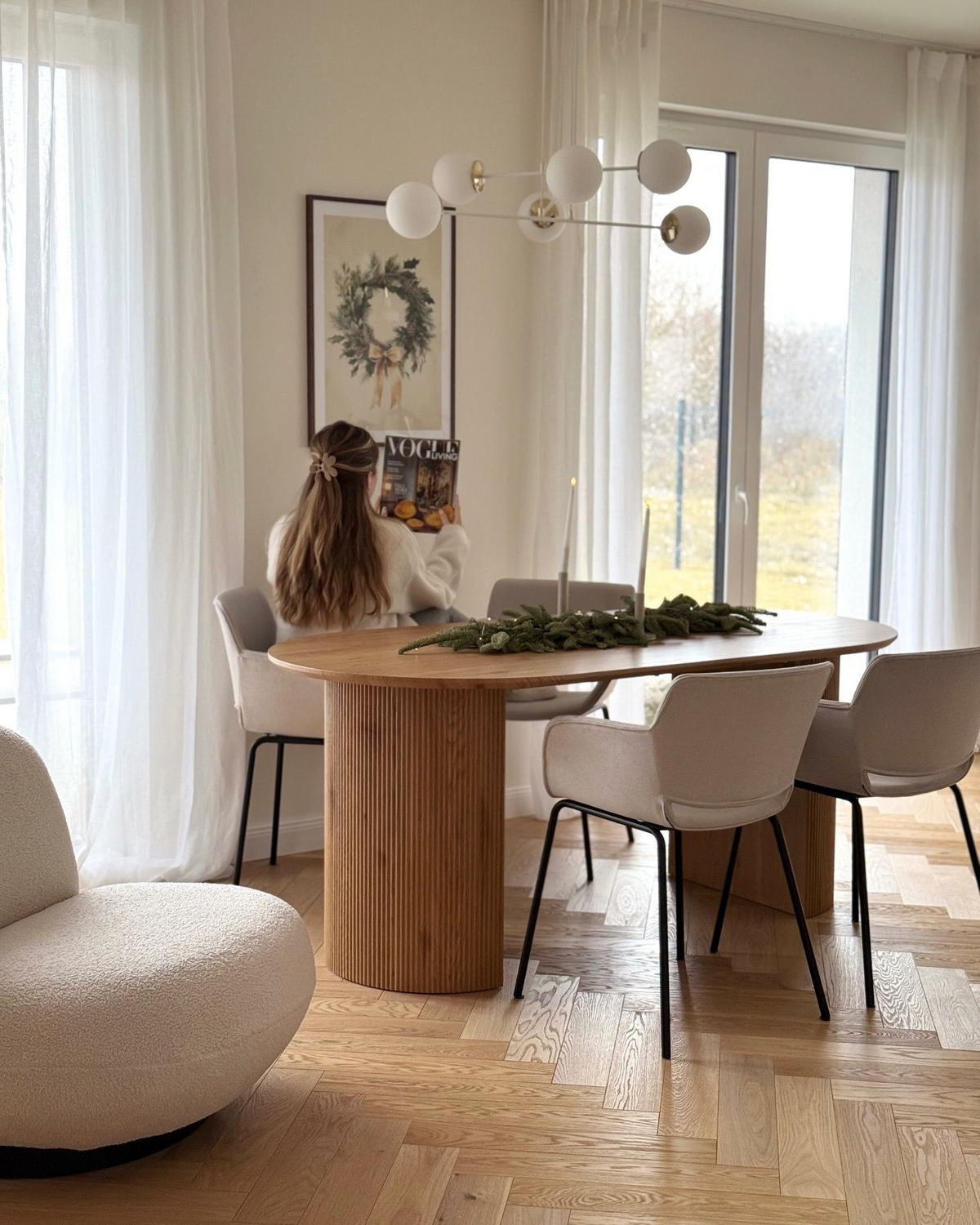 JÍDELNÍ STŮL Světle hnědý 180/90 cm Savory - hnědá, kompozitní dřevo (180/90/75cm) - Beliani