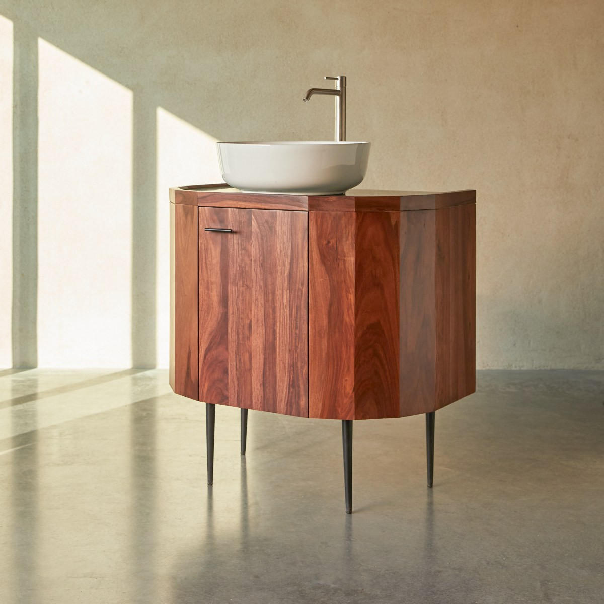 WASCHTISCHUNTERSCHRANK Jade Braun aus Palisander - Braun, Holz (80/80/53cm) - Tikamoon