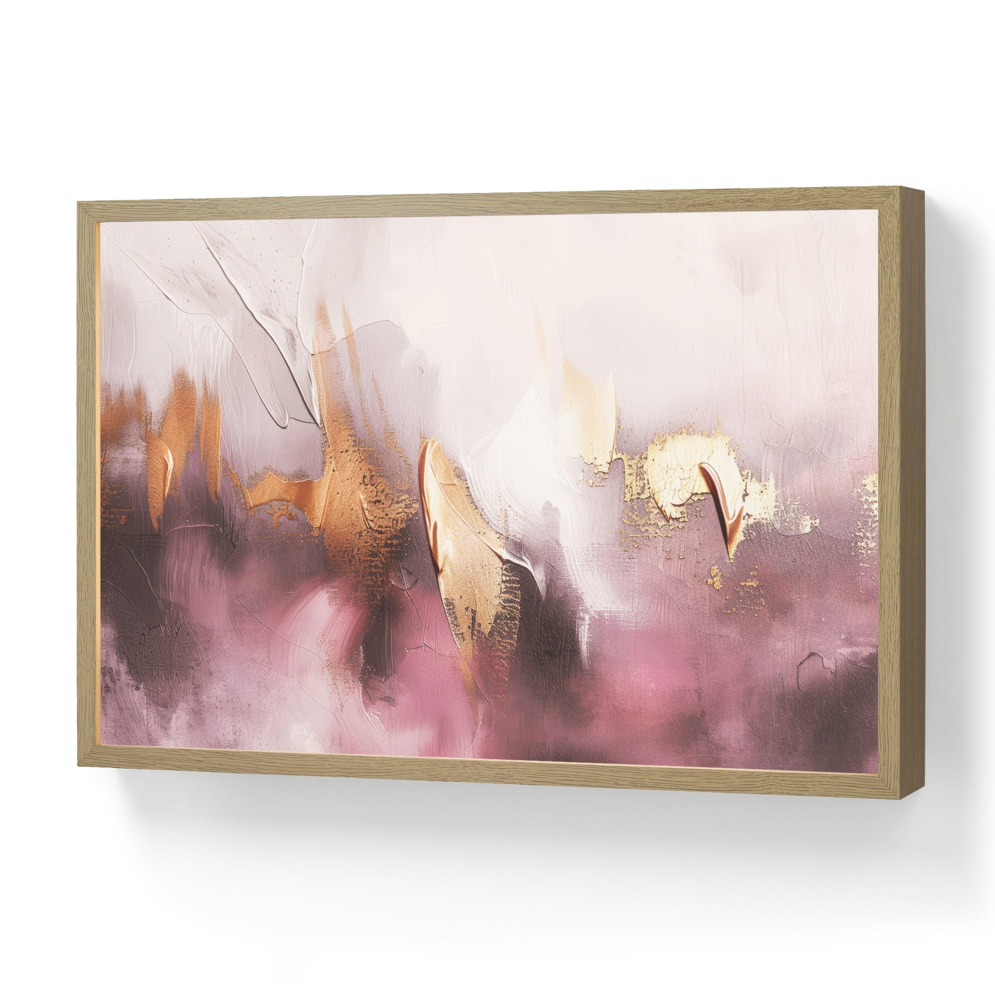 OnlyWow NÁSTĚNNÁ LAMPA S AKUMULÁTOREM Fialová - abstraktní - barva - zlatá 60x40 cm