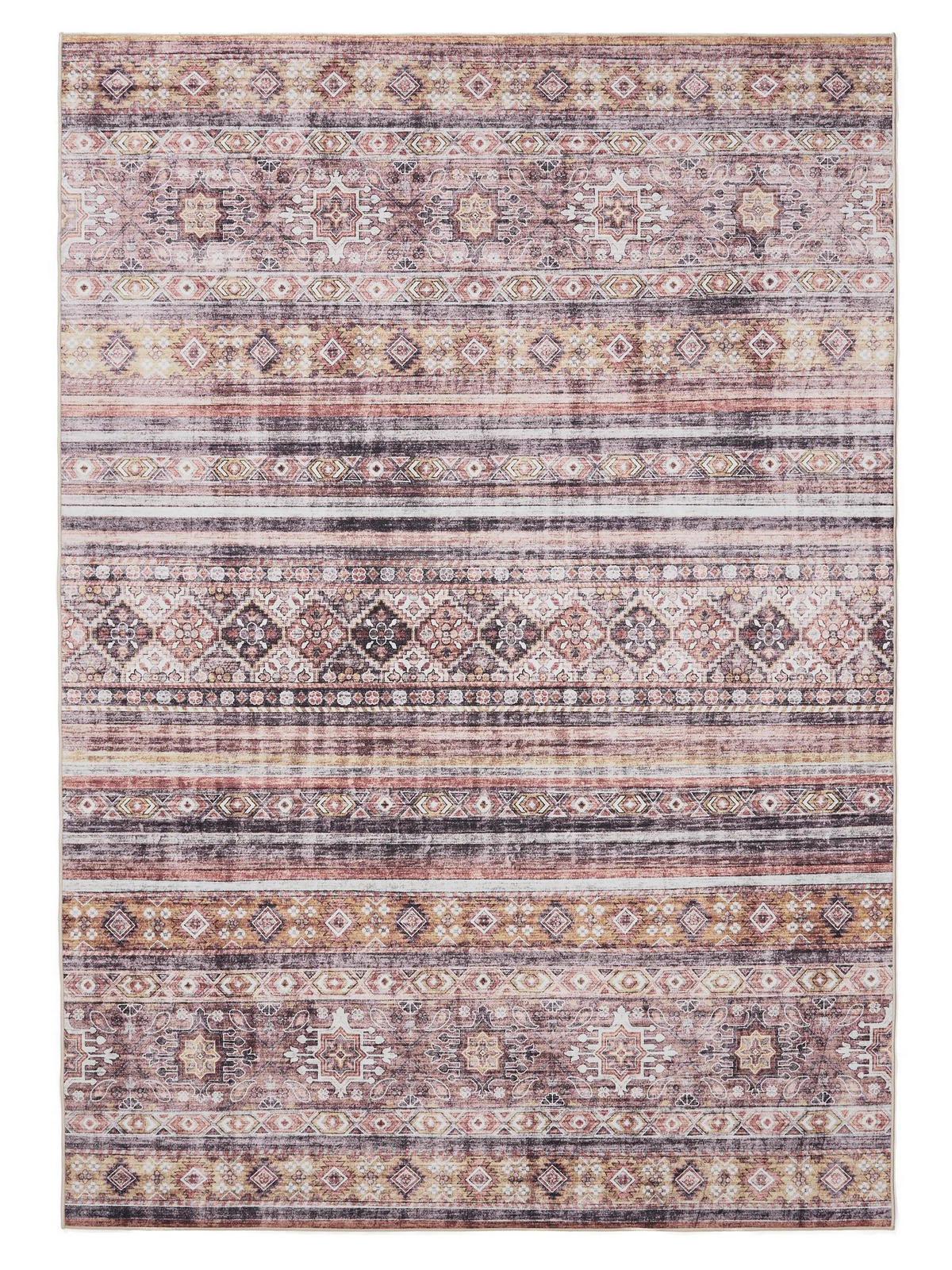 PRATELNÝ koberec George Vícebarevná/Růžová 160x230 cm - růžová/různobarevná, plast/umělá hmota (160/230cm) - benuta