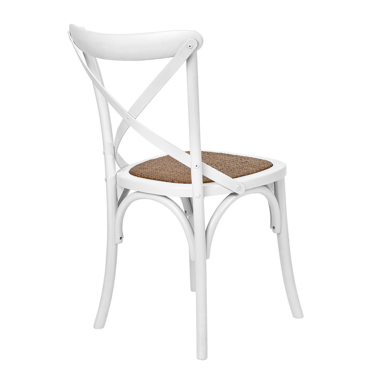 STUHL Cross Country - Weiß, Holz/Naturmaterialen (56/88/49cm) - Butlers