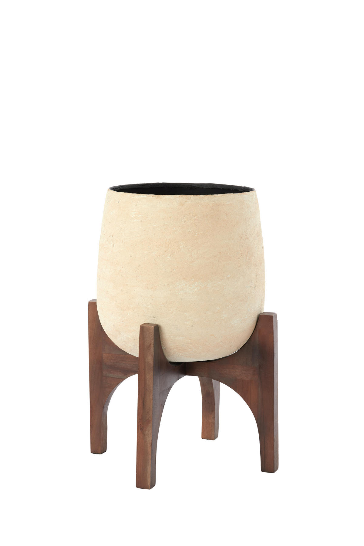 TOPF Karuna Weiß 36/36/50 cm - Weiß, Metall (50cm) - Light & Living