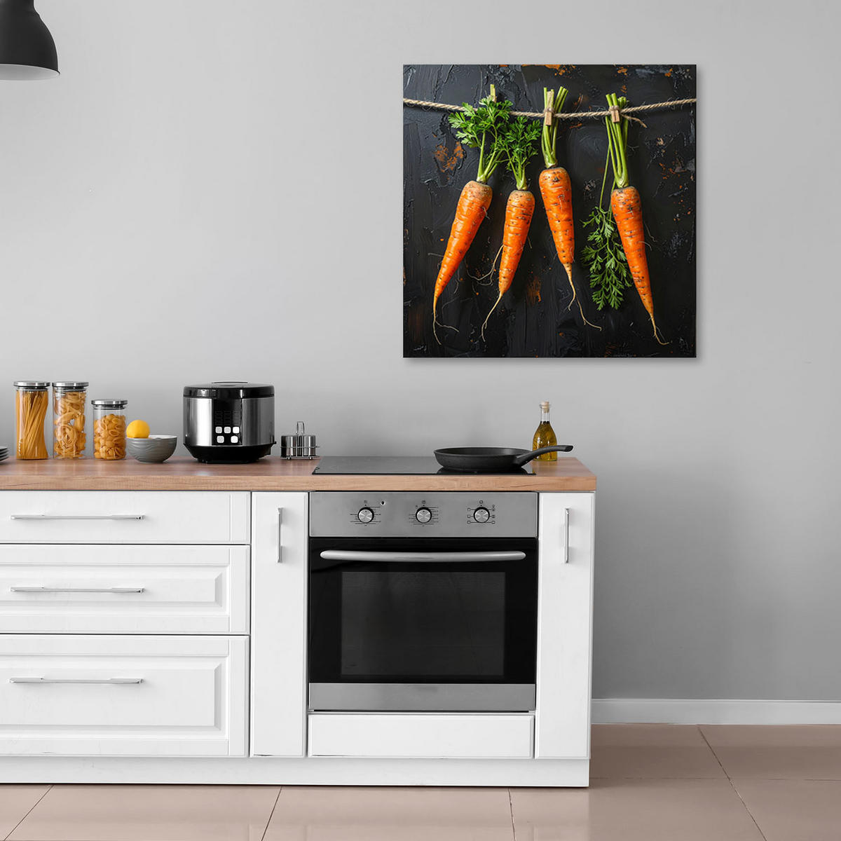 LEINWANDBILD Essen & Trinken 50x50cm - Orange, Textil (50/50cm) - Feeby