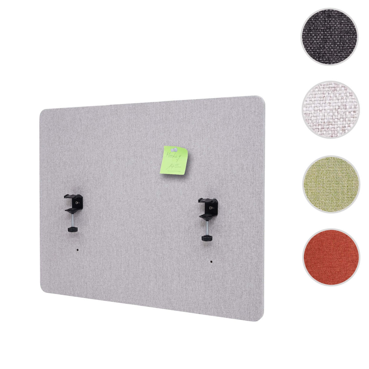 AKUSTIK-TISCHTRENNWAND Grau - Grau, Textil (75/60/2cm) - MCW