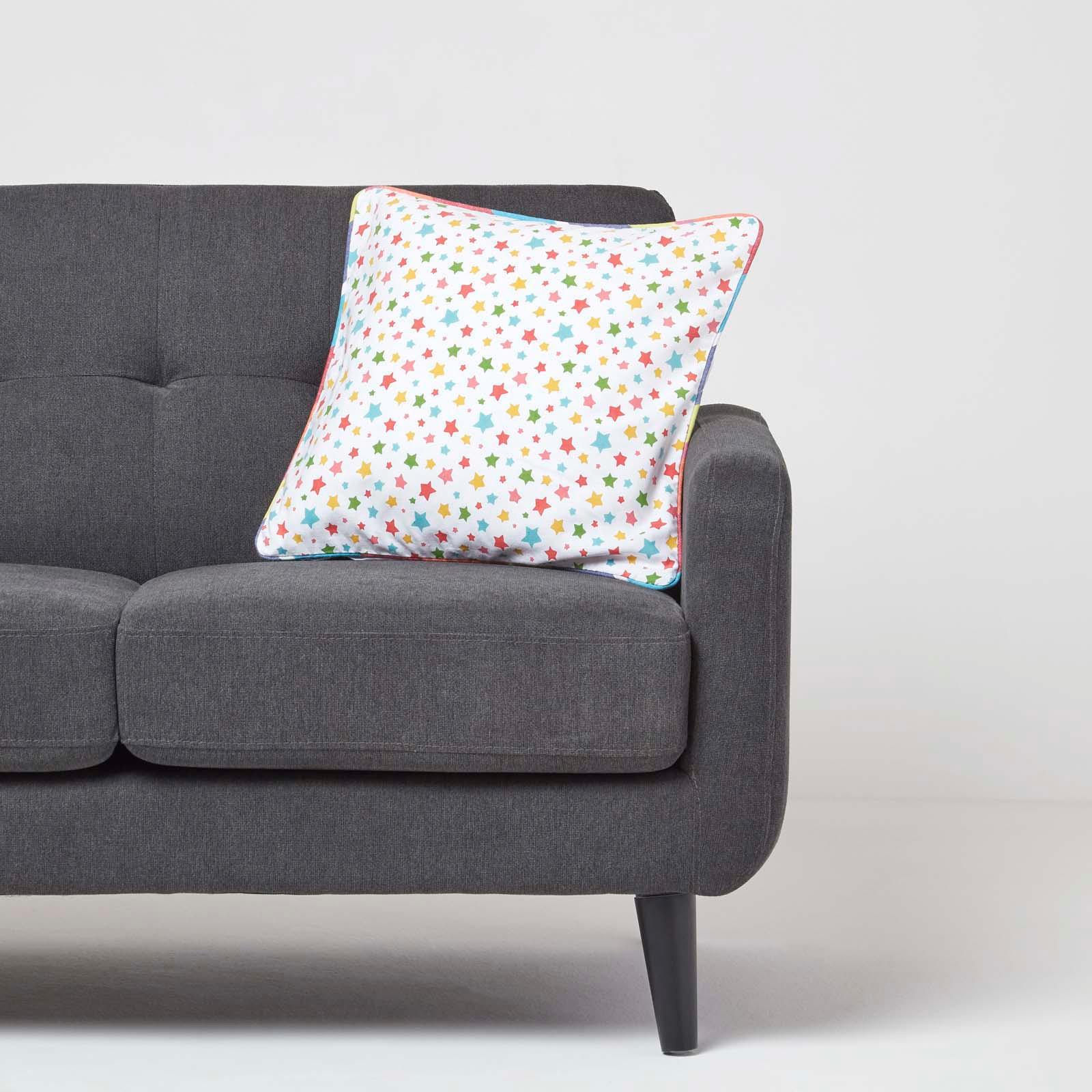 KISSENHÜLLE Bunte Sterne 45/45 cm, 100% Baumwolle - Multicolor, Textil (45/45cm) - Homescapes