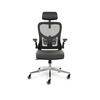 BÜROSTUHL SmartSeat Schwarz - Silberfarben/Schwarz, Kunststoff/Textil (70/142/70cm) - Clouvou