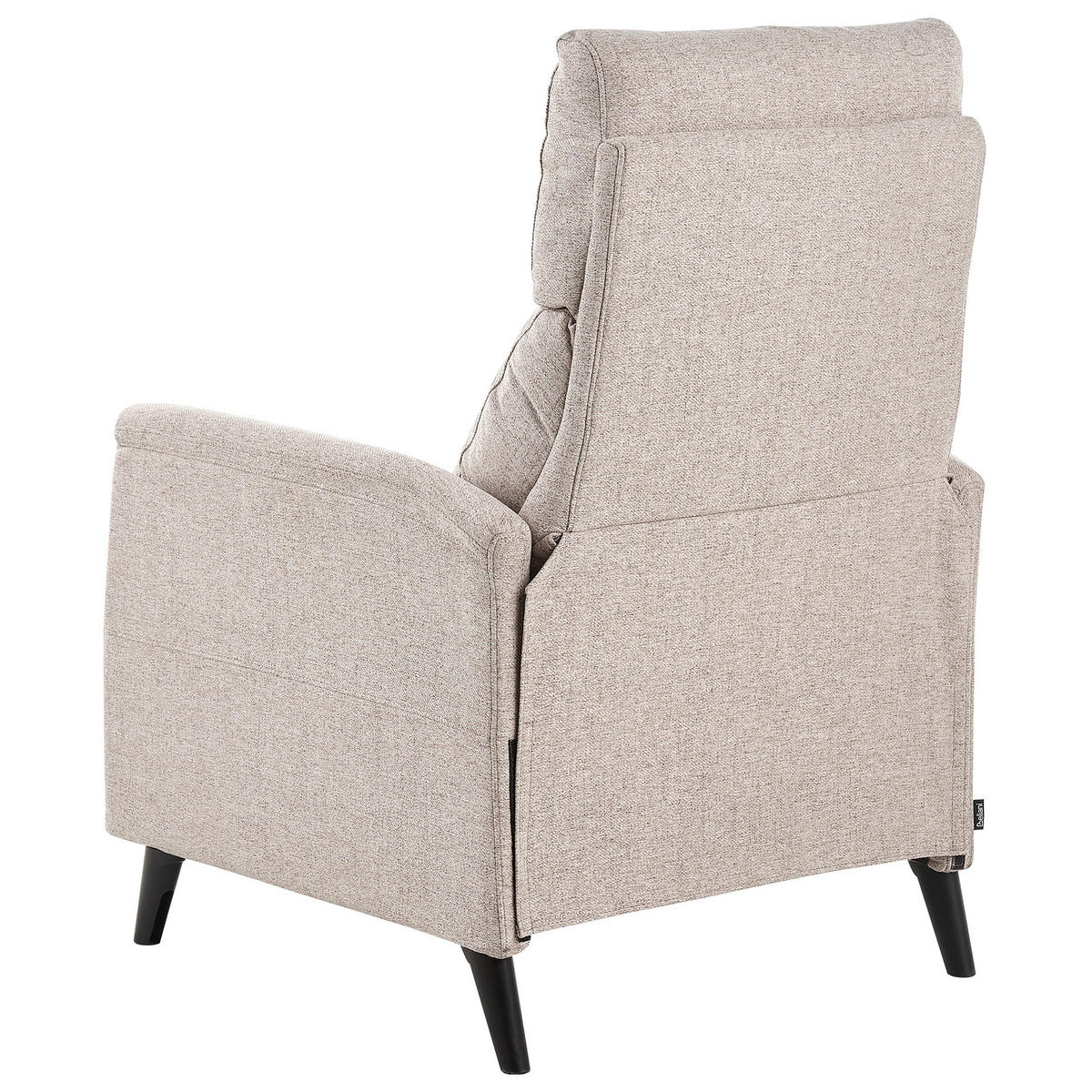 FERNSEHSESSEL Taupe Selvik - Taupe/Schwarz, Textil (69/103/80cm) - Beliani