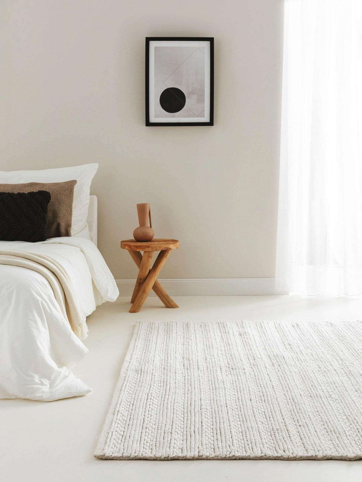 WOLLTEPPICH Dina Cream 160x230 cm - Creme, Textil (160/230cm) - benuta Pure