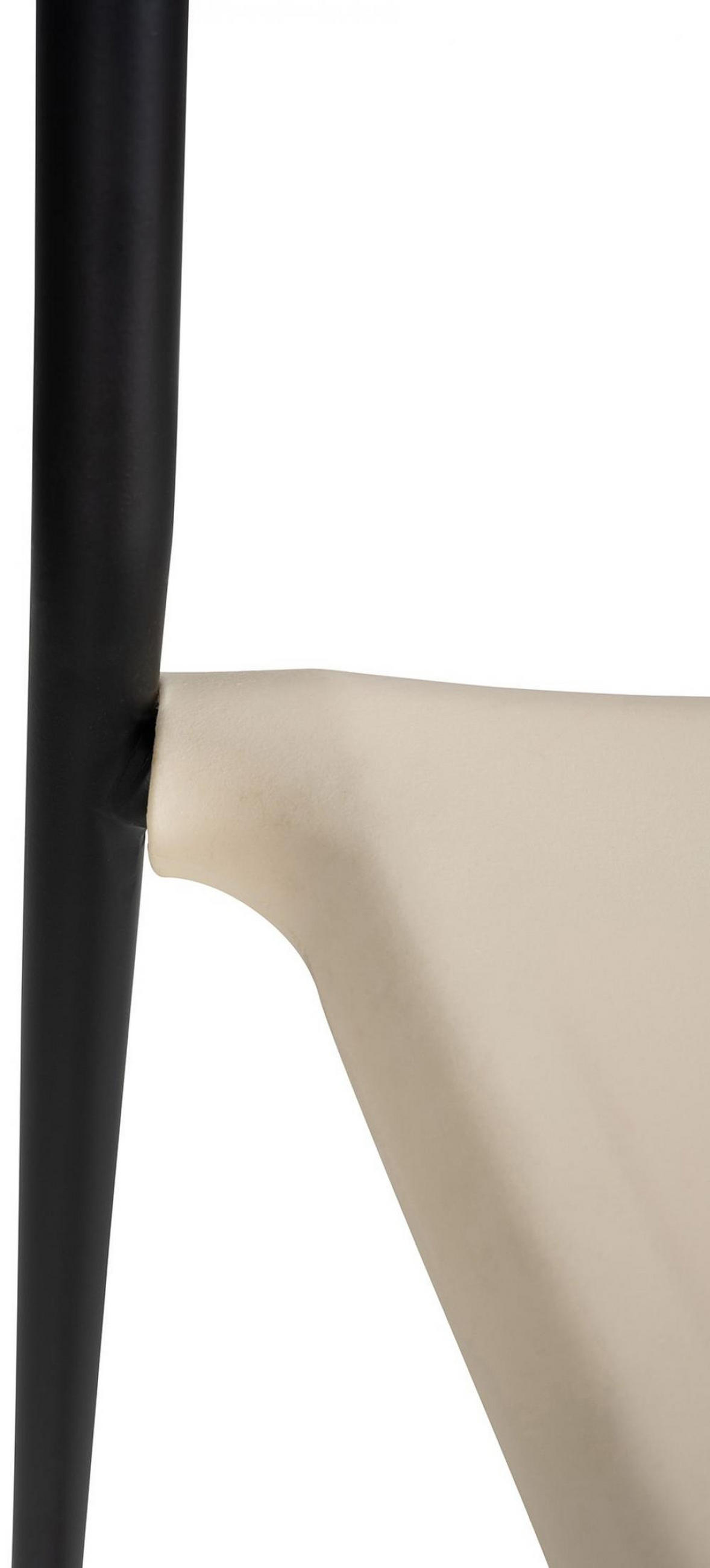 BARHOCKER Kunststoff creme - Creme/Schwarz, Kunststoff/Metall (43/114/41cm) - CLP