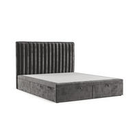 POLSTERBETT Keva mit Stauraum 120/200 cm Stahl im Lotta Stoff - Schwarz/Graphitfarben, Holz/Holzwerkstoff (120/200cm) - AltaBeds