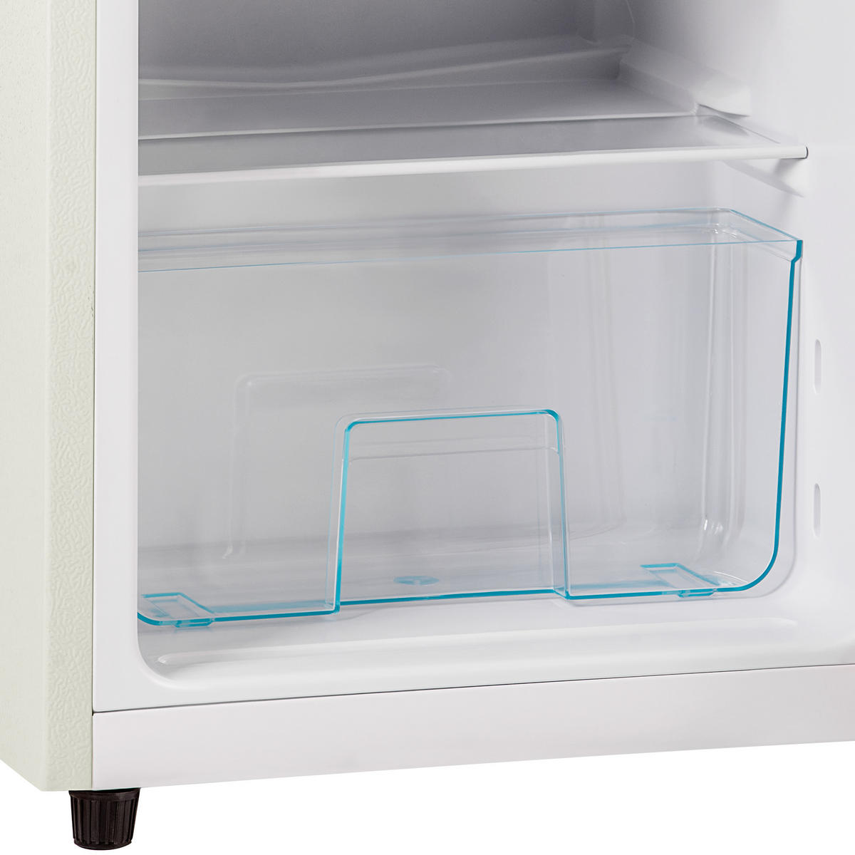 KÜHLSCHRÄNKE Retro Kühlschrank Freistehend 88,8cm Creme weiß 60L Gefrierkombination - Weiß, Metall (45/91/46cm) - Raelunyi