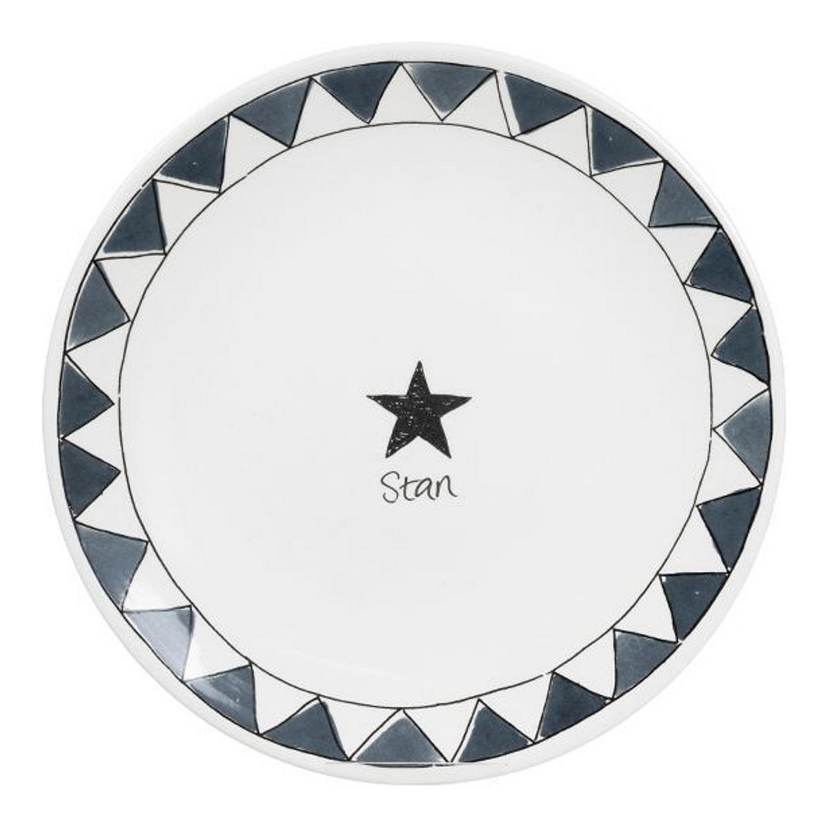 FRÜHSTÜCKSTELLER Noir Stern in Schwarz - 22cm - Schwarz, Keramik (21.8/21.8/2.5cm) - Blond Amsterdam