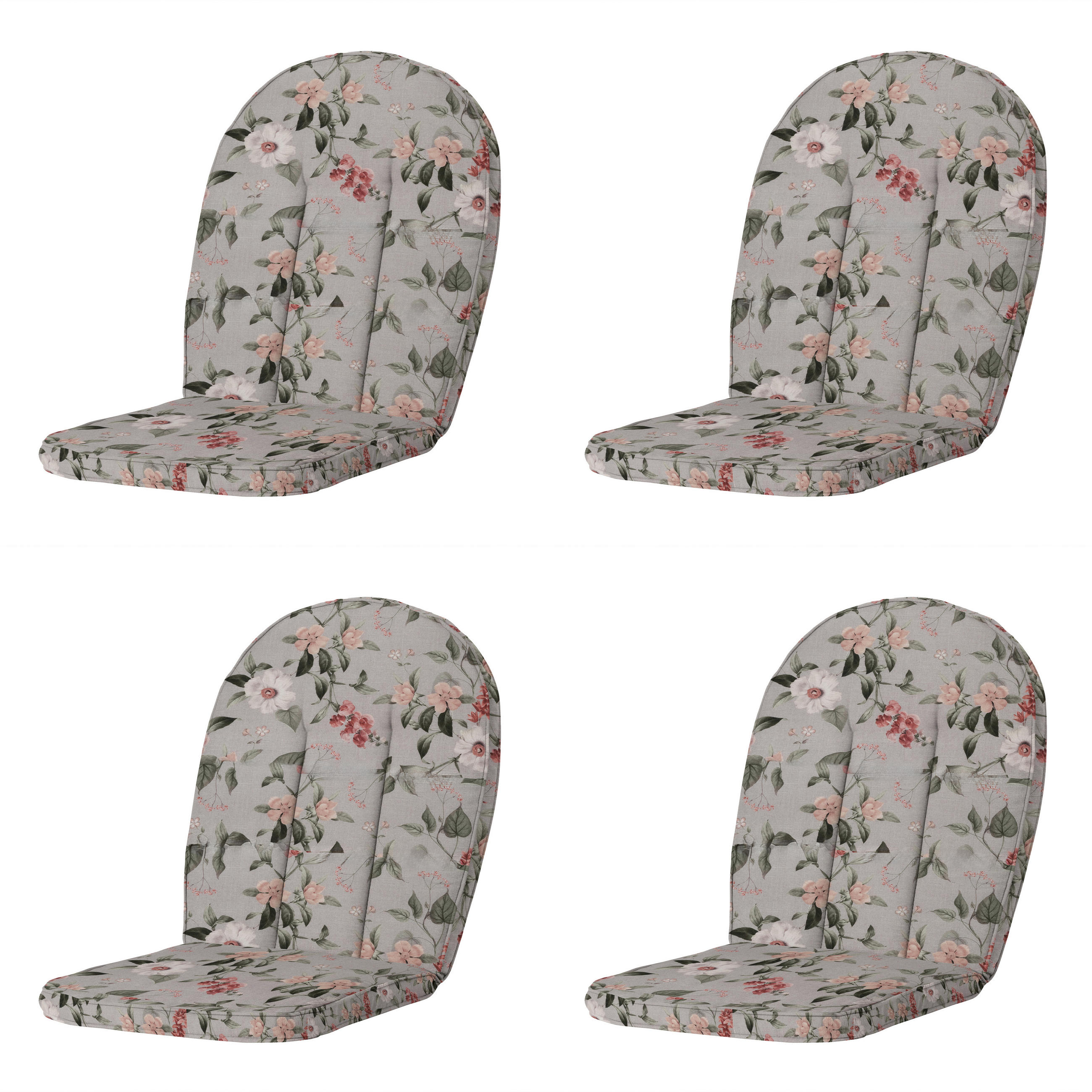 GARTENSTUHLKISSEN Julliete - Mehrfarbig - 105/55/5 cm - 4er-Set - Multicolor, Textil (55/5/105cm) - Madison