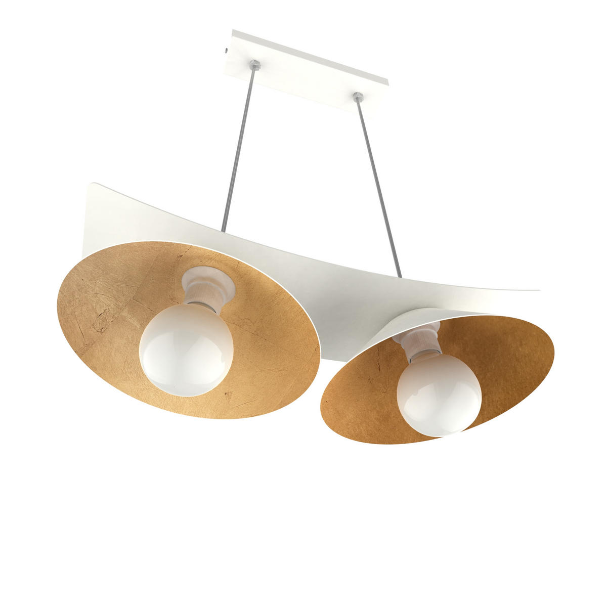 HÄNGELEUCHTE Miller X2 - Goldfarben, Metall (25/50/16cm) - Lumicom
