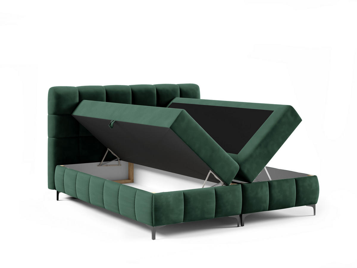 BOXBETT Cynthia 180x200 grün H3 - Grün, Textil (180/200cm) - AN-Moebel 4u