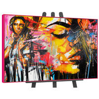 GEMÄLDE Symphonie der Farben Schattenfugenrahmen Pink 140x100 cm - Pink, Holz (140/100cm) - YS-art gallery