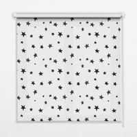 VNÚTORNÁ roleta - okenná roleta - roleta - 100x100 cm - Hviezdy - čierna, plast (100/100/0.5cm) - TULUP