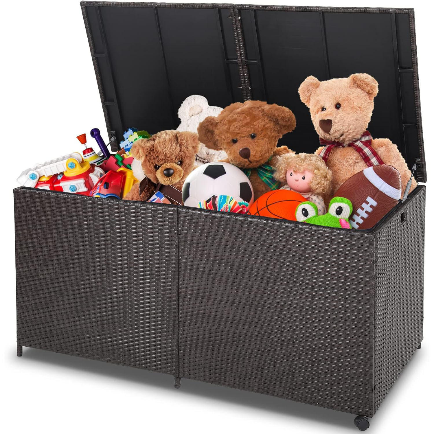 Costway Gartenbox Braun 150x73x77 cm