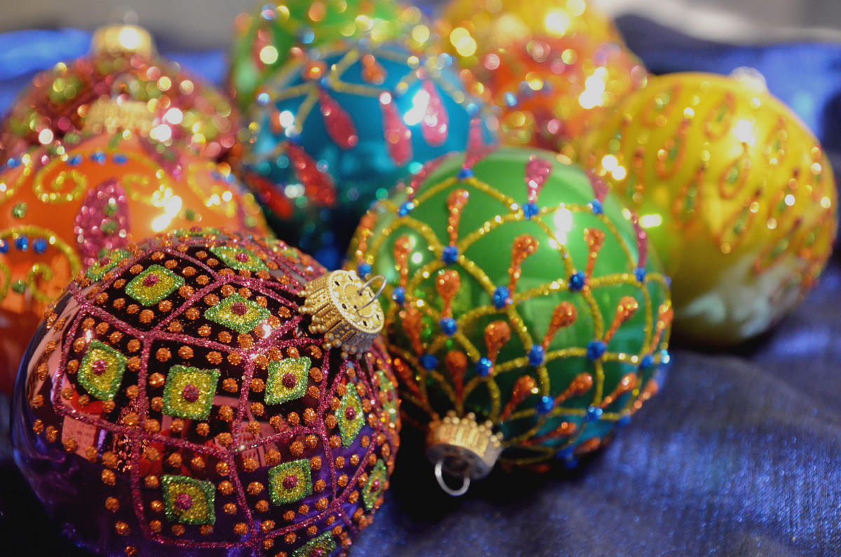 CHRISTBAUMKUGELN Set Marrakesch Mehrfarbig 8cm (Glas / 9 Stk.) - Multicolor, Glas (8/8/8cm) - Krebs Glas Lauscha