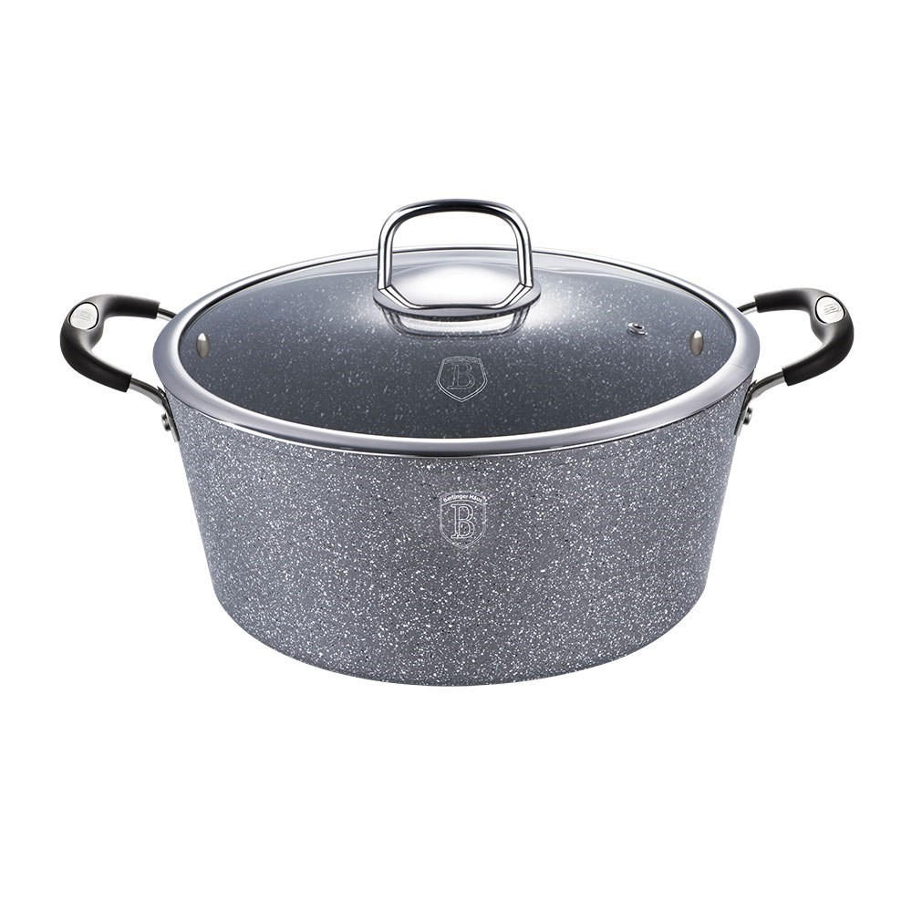 TOPF Grau 28/28/12.5 cm BH1153 - Grau, Metall (28cm) - Berlinger Haus