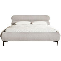 POLSTERBETT Roule Cord Greige 140x200 cm - Taupe/Schwarz, Textil/Metall (140/200cm) - Selsey