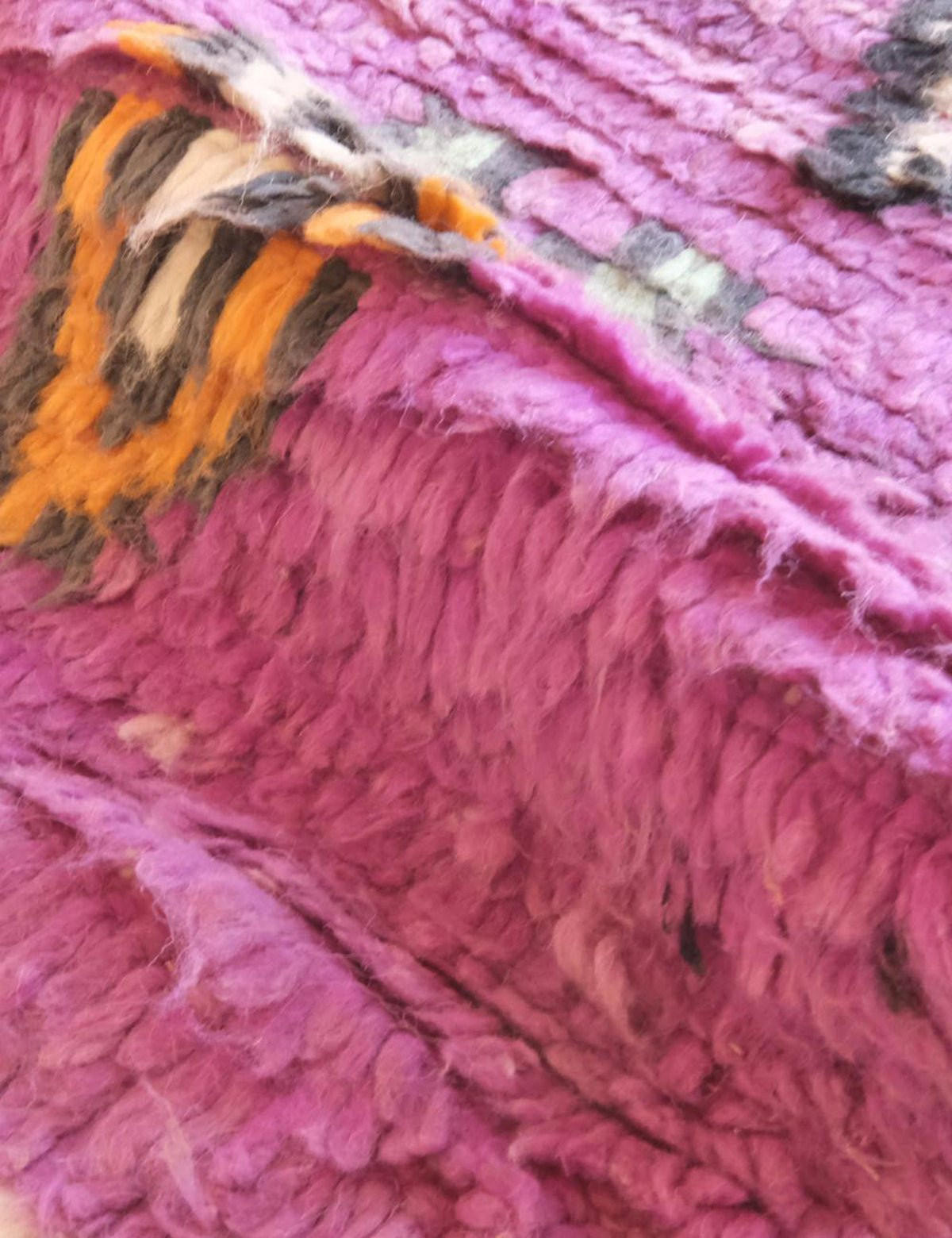 BERBERTEPPICH aus reiner Wolle 197x 304 cm - Lila, Naturmaterialien (197/304cm) - AFK Living