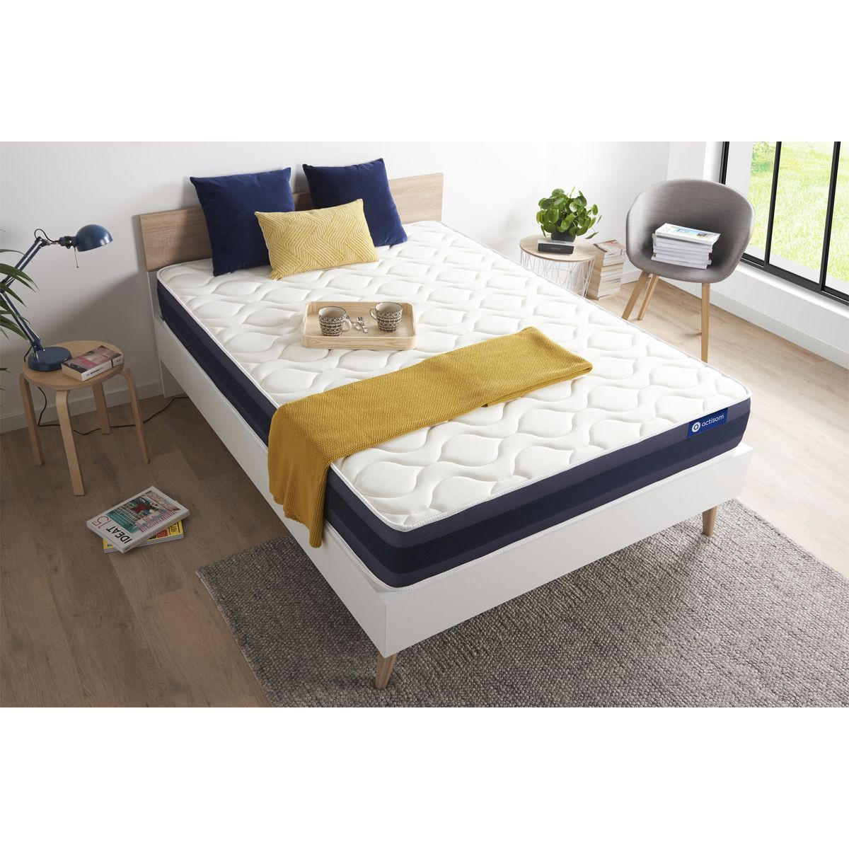 MATRATZE Actilatex morpho Latex und Memory-Schaum 100 x 200 cm h1 - Weiß, Textil (100/200cm) - ACTISOM
