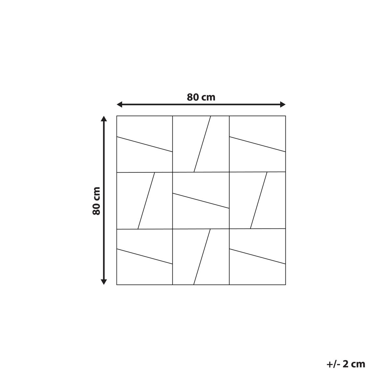 WANDSPIEGEL 80/80 cm Silber Ancemont - Silberfarben, Glas (80/80/2cm) - Beliani