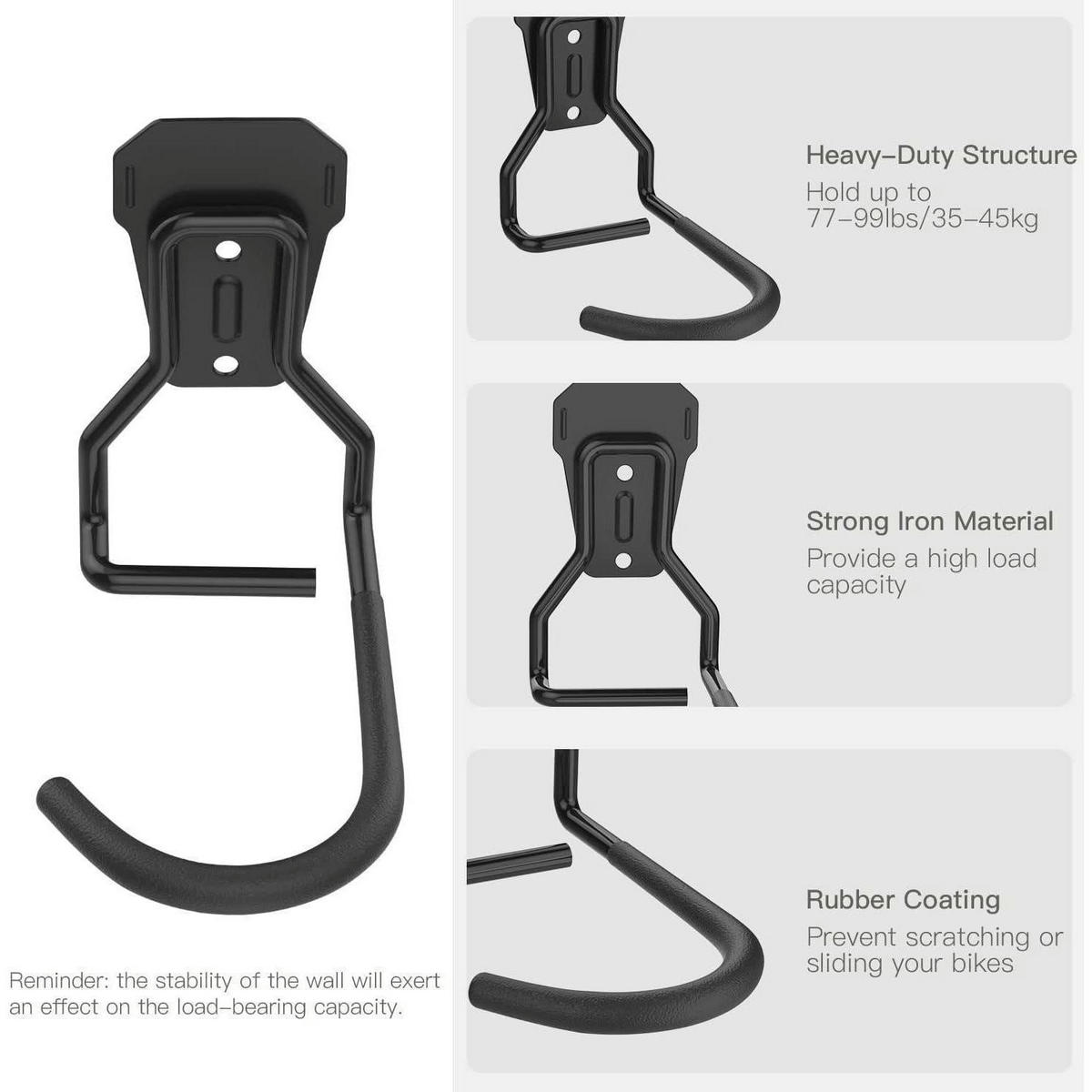 FAHRRADHALTERUNG 2er Set Schwarz - Schwarz, Metall (14/9.5/16cm)