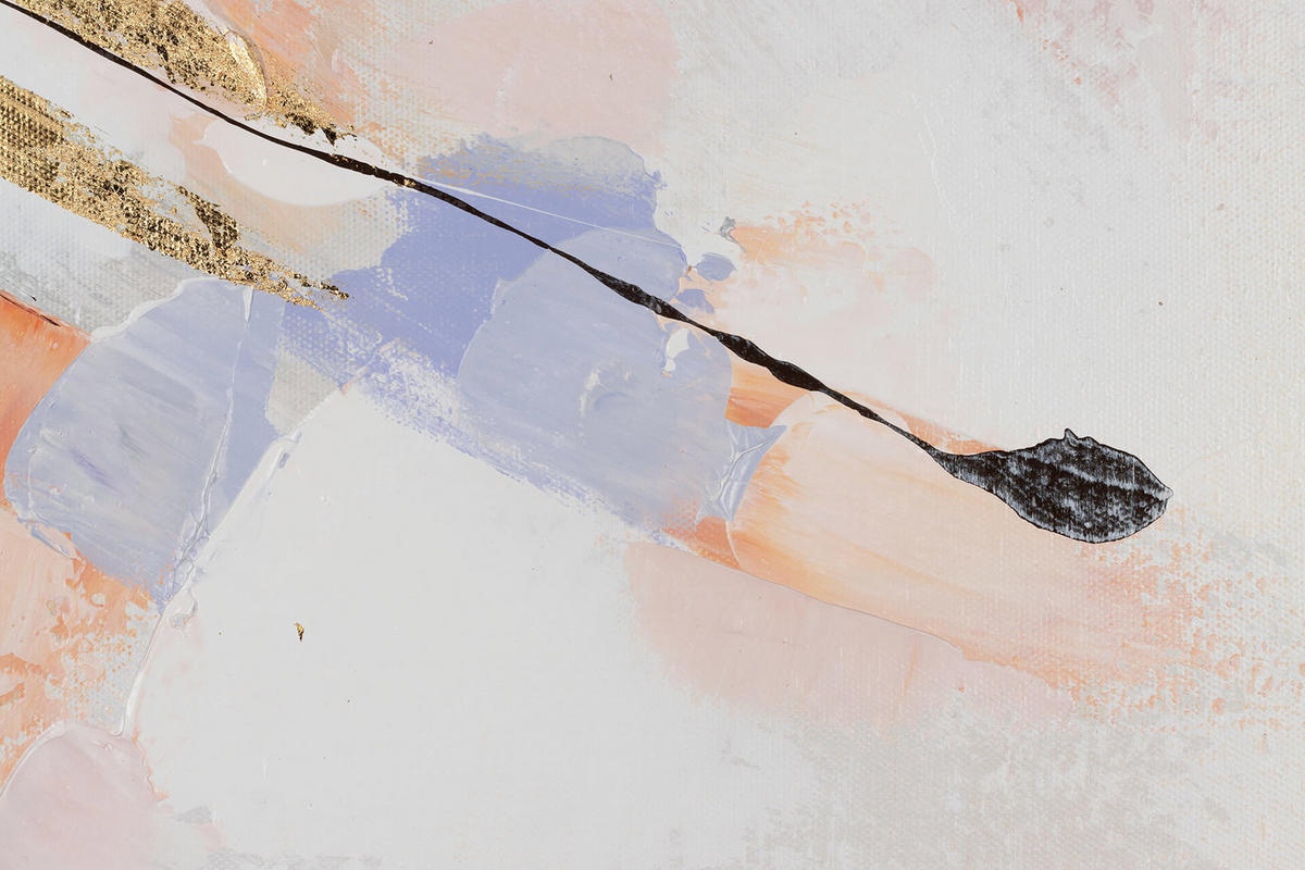 ACRYLBILD HANDGEMALT 100/75 cm - Pink/Weiß, Holz/Textil (100/75cm) - KUNSTLOFT