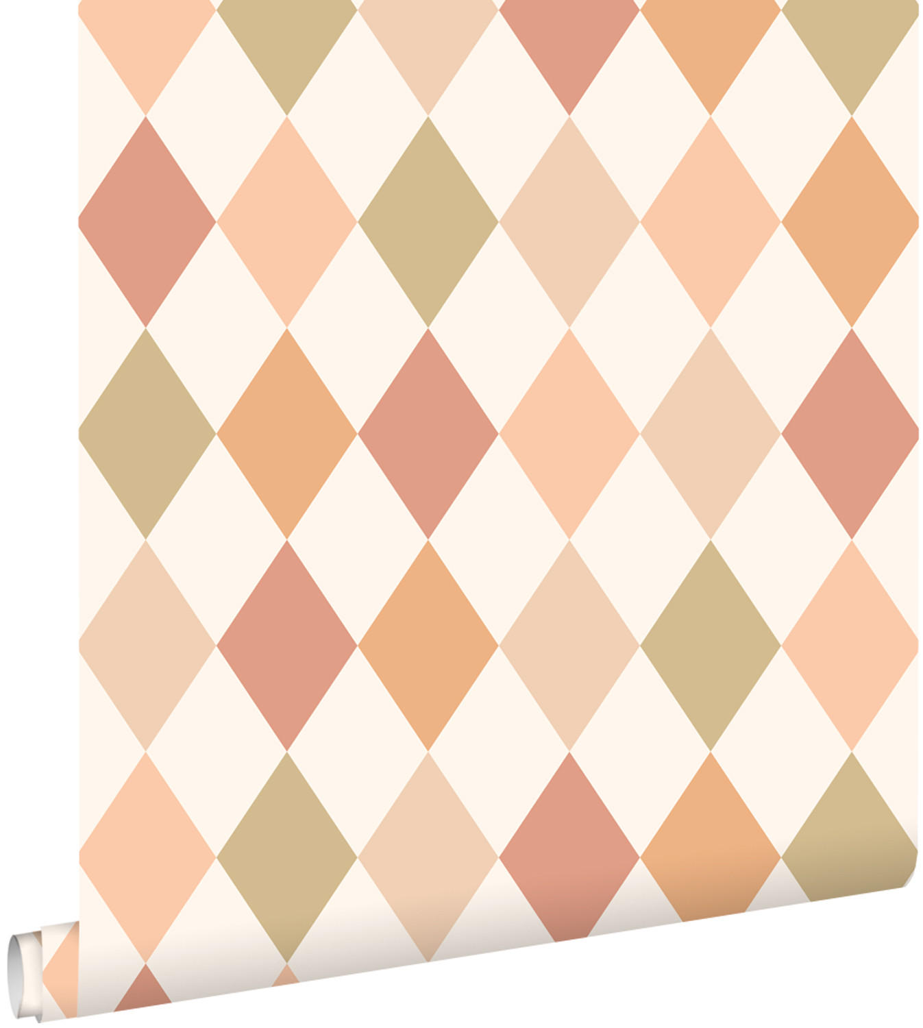 TAPETE Karomuster 50 x 900 cm - Terracotta, Papier (50/900cm) - ESTAhome